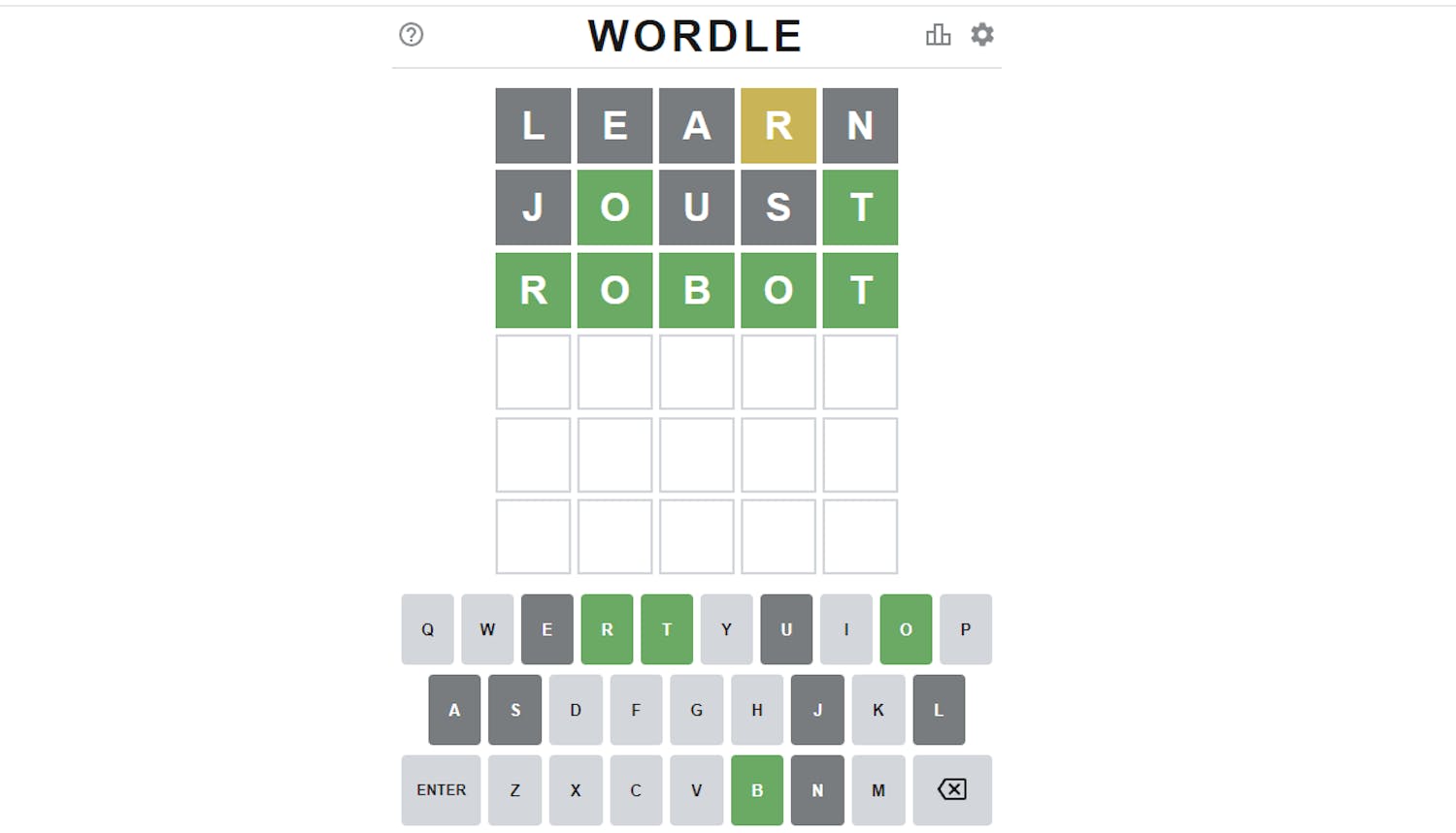 Mikä on Wordle? Kolmannella yrityksellä arvattu sana Wordle-pelissä.